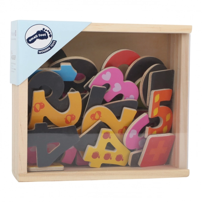 Small Foot chiffres magnétiques colorés en bois 40 pièces