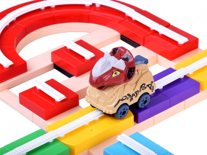 Piste de course de dinosaures pour enfants