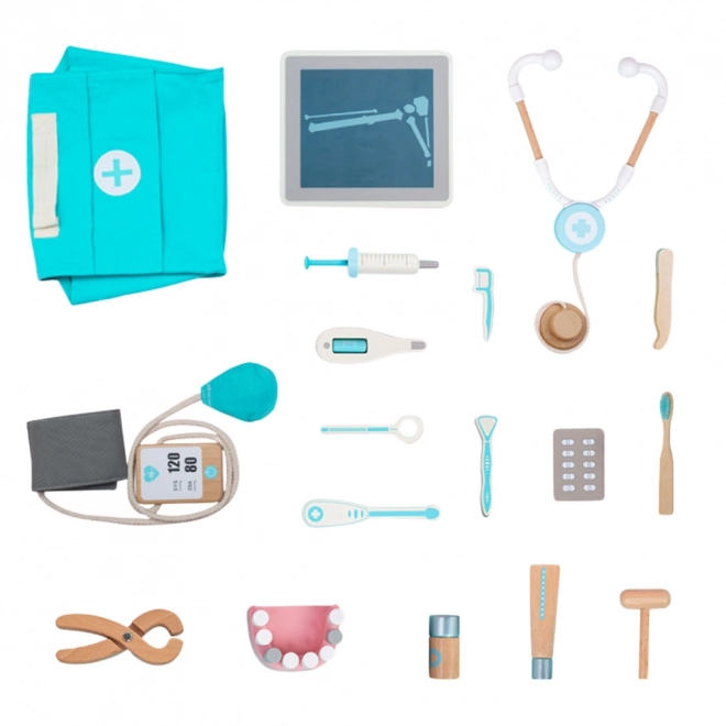 Ensemble médical en bois pour enfants, petit médecin et dentiste