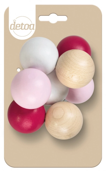 Billes sur corde rose