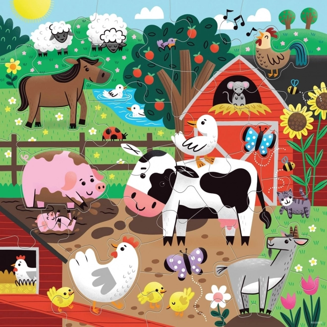 Puzzle de sol Mudpuppy Amis de la ferme