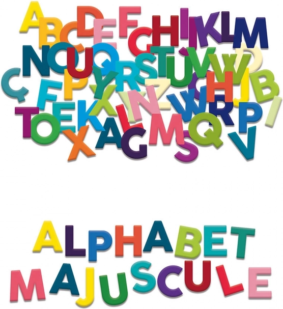Vilac Alphabet magnétique en bois - Lettres majuscules