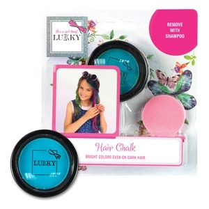 Lukky craie pour cheveux avec applicateur bleu clair
