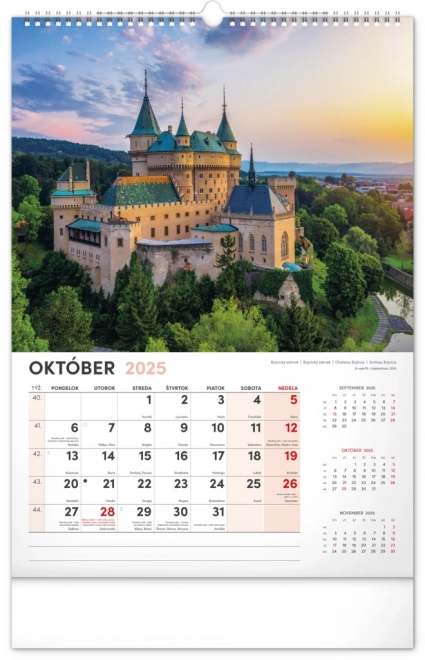 Calendrier mural Notre Slovaquie 2025, 33 × 46 cm