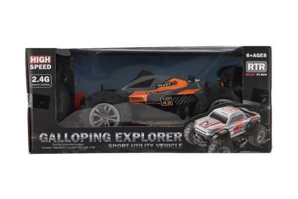 Buggy RC Auto vitesse 2,4GHz en plastique 25cm sur piles dans une boîte 31x14x18cm – Orange