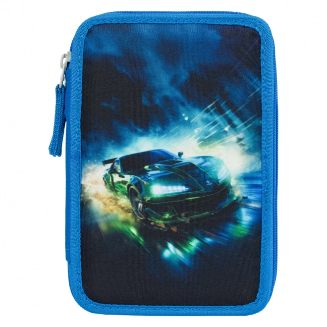 BAAGL Trousse scolaire à trois étages Voiture de course