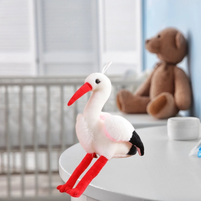 Cigogne en peluche