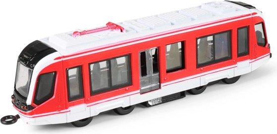 Tramway en métal rouge 20 cm