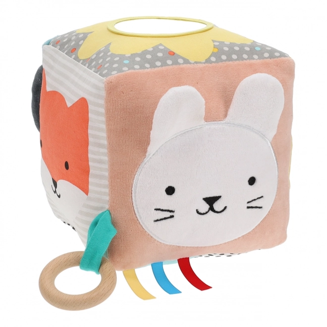 Petit Collage Cube textile moteur