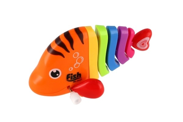 Poisson/Rybka à clé en plastique 11cm mix couleurs 14pcs en boîte