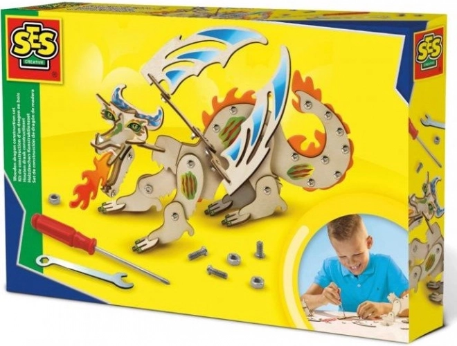 ses creative fabrication d’un dragon en bois – kit de construction pour enfants