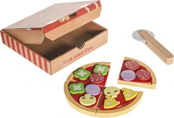 Jouet pizza en bois pour enfants