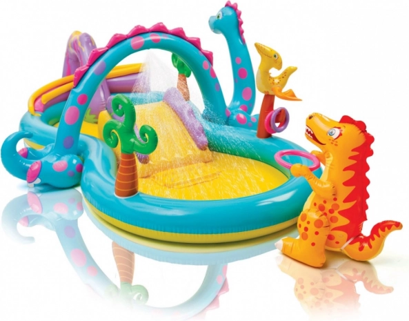 Parc aquatique gonflable Intex Dinoland avec toboggan et fontaine