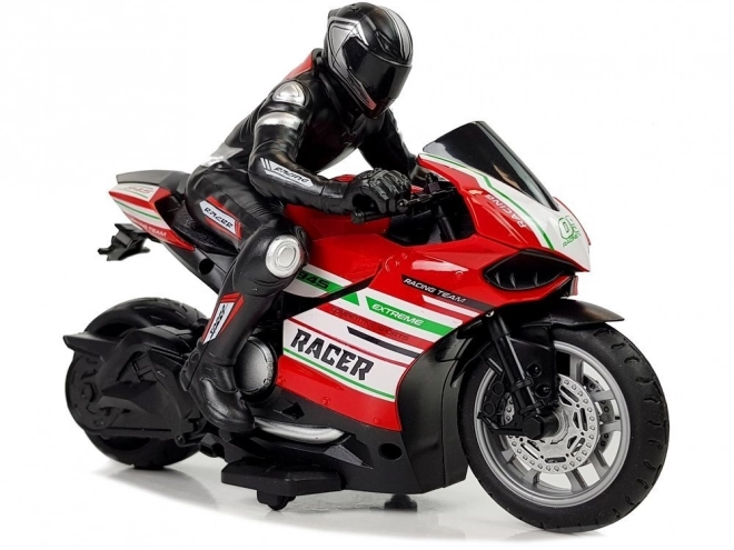 Moto de course télécommandée 2.4G Portée 35m Rouge