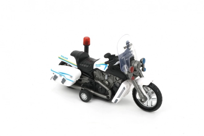 Moto de police avec lumières et sons