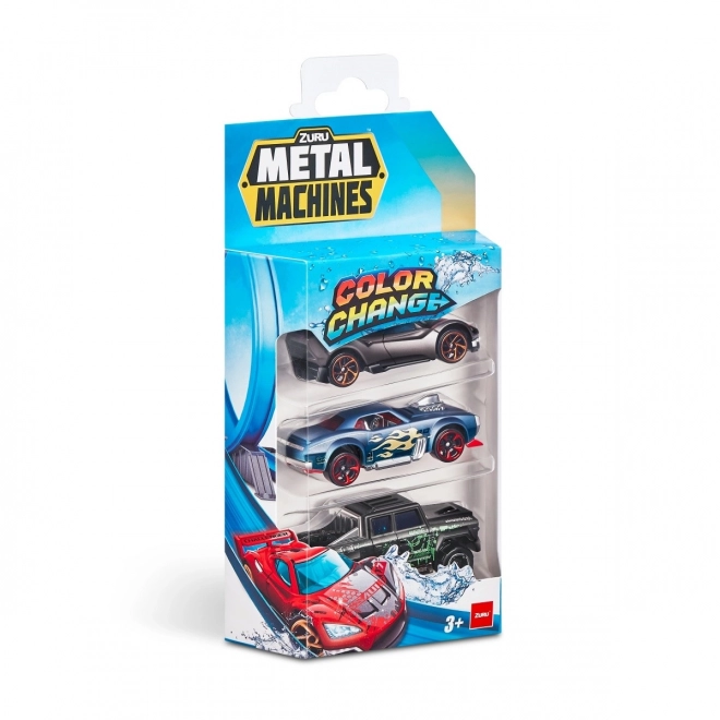 ZURU Metal Machines - Paquet de 3 voitures changeant de couleur