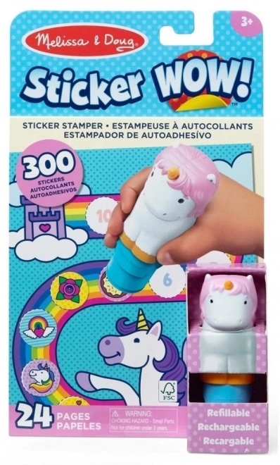 Autocollant WOW! Autocollant de licorne