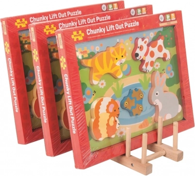Support en bois pour puzzles Bigjigs Toys