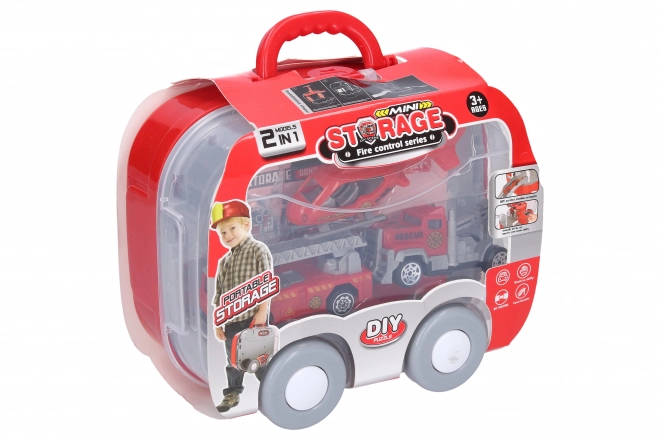 Station de pompiers dans une valise 44x17x19 cm