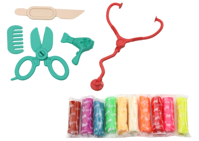 Outils et pâtes à modeler colorées et créatives