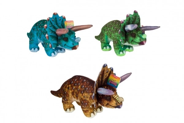 Dinosaure/Cératopsien peluche 38x15cm 3 couleurs 24m+