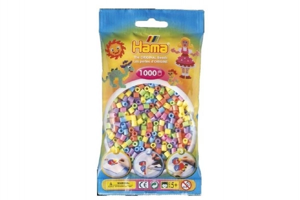 Perles à repasser Hama MIDI couleurs pastel 1000 pièces en sachet