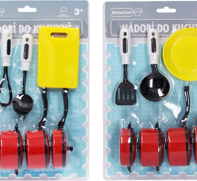 Set en plastique de vaisselle de cuisine pour enfants, 2 variantes