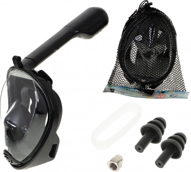 Masque de plongée intégrale pliable avec tuba L/XL noir
