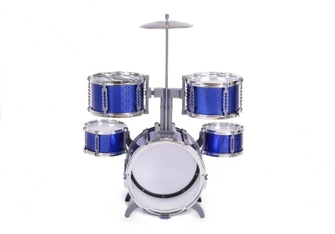 Grande batterie avec siège 5 tambours cymbale bleu