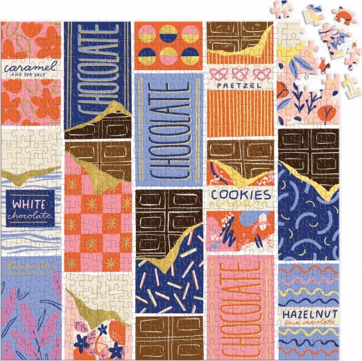 Motif chocolaté coloré qui donne envie d’assembler