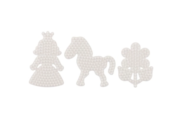 Plaques pour perles à repasser Hama en forme de fleur, de cheval et de princesse