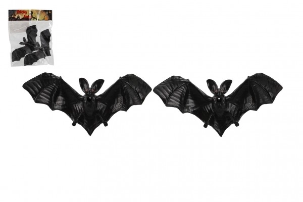 Chauve-souris 2pcs plastique 15cm dans un sachet