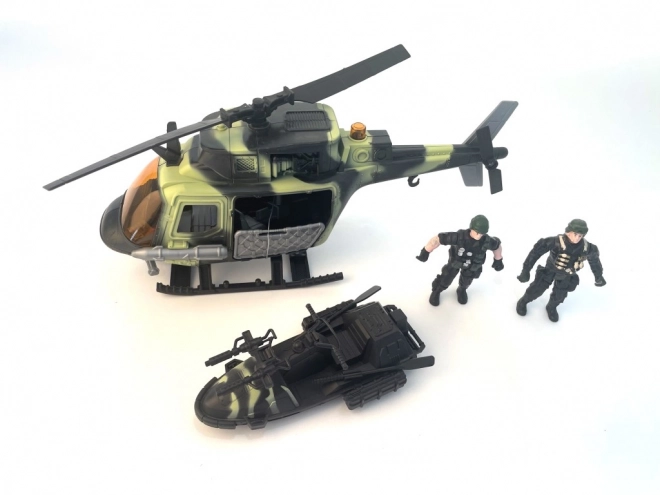 Ensemble de combat spécial - Hélicoptère et voiture tout-terrain