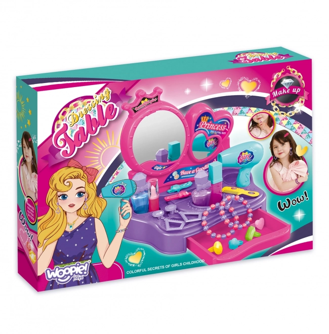 Coiffeuse pour princesses Woopie - Studio de beauté avec 18 accessoires