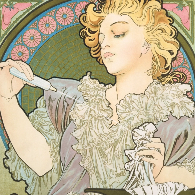 Calendrier de notes Alfons Mucha 2025, 30 × 30 cm