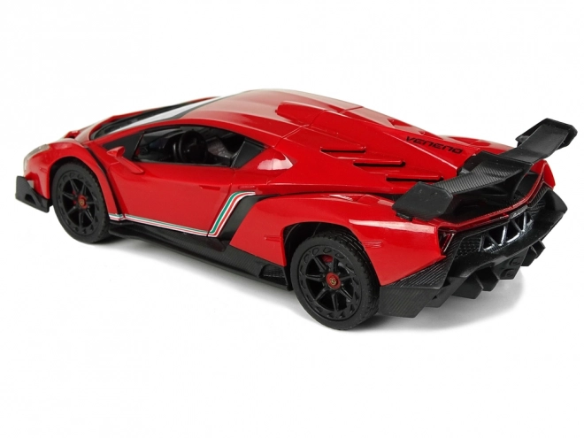 Voiture de sport R/C 1:24 Lamborghini Veneno Rouge 2.4 G Lumières