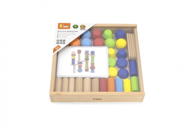 Kits de construction géométriques en bois 52 pièces Viga