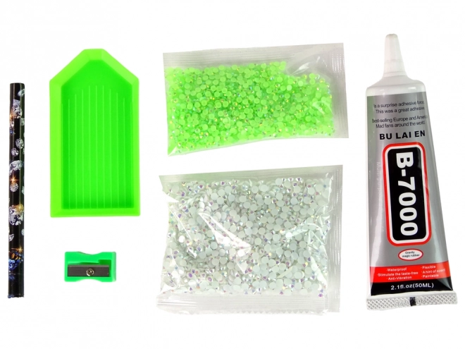 Kit créatif DIY Diamant Licorne Verte