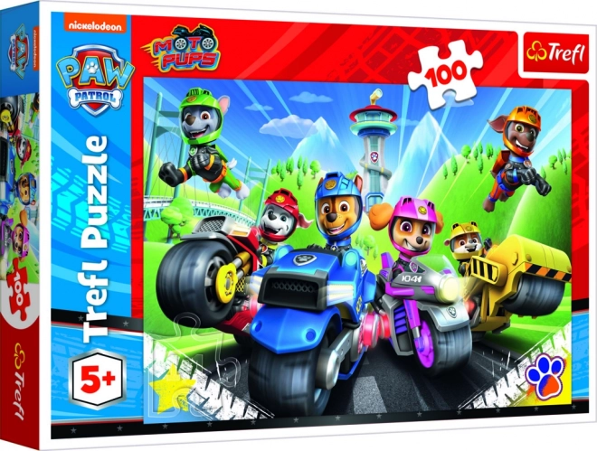 Puzzle 100 pièces Pat'Patrouille à motos