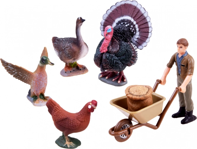 Set complet d’animaux et de fermier