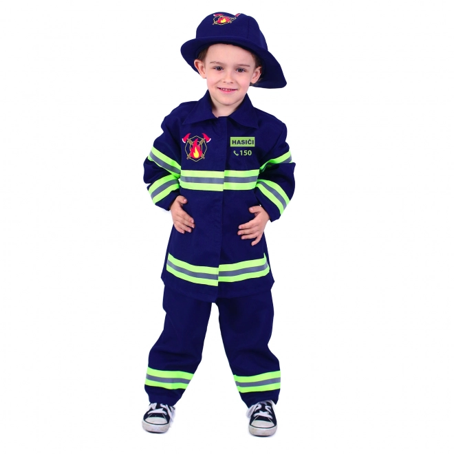 Costume d'enfant pompier - impression tchèque (S)