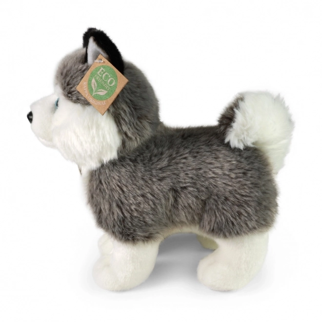 Chien husky en peluche debout 23 cm ECO-FRIENDLY