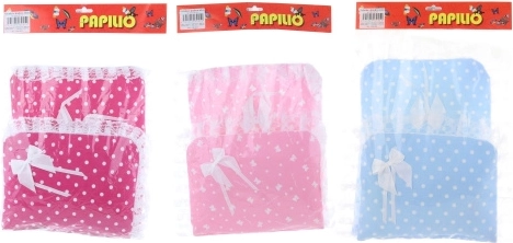 Couette avec dentelle et nœud avec petit oreiller pour poupées