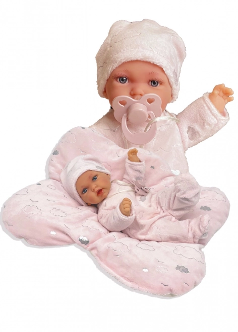Antonio Juan 1235 PETIT - poupée réaliste bébé avec fonction de mouvement spéciale et corps en tissu doux - 27 cm