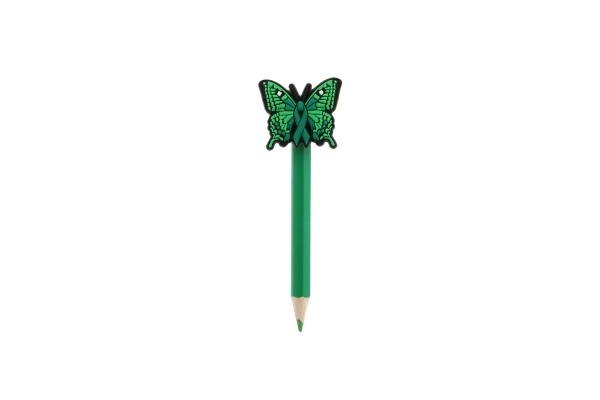 Crayon avec motif papillon en bois