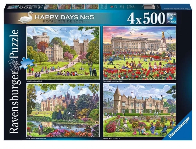 Puzzle Ravensburger Résidences Royales du Royaume-Uni 4x500 pièces