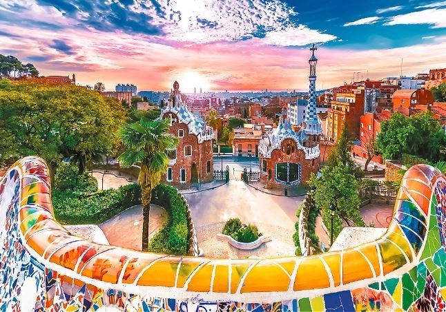 Couleurs éclatantes et motif de BARCELONE