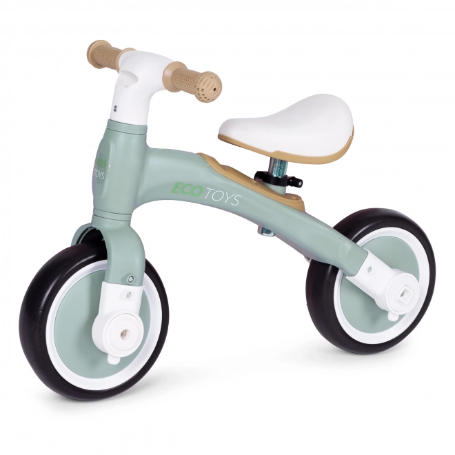 Vélo d'équilibre avec pédales - roues latérales d'entraînement 3 en 1 ECOTOYS – Vert