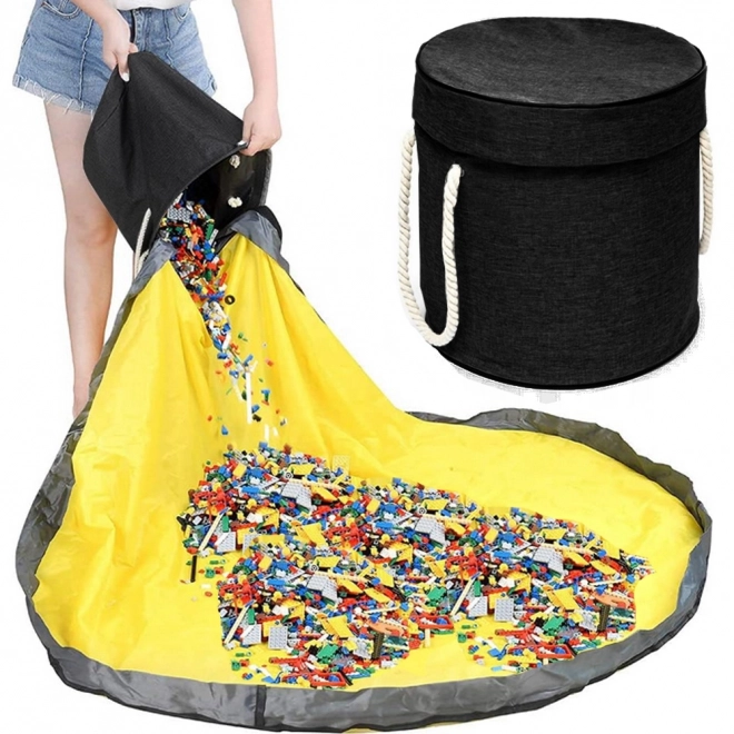 Organisateur Panier à jouets avec tapis et couvercle
