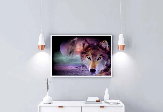 Peinture de diamant Loup Regard 30x40 cm